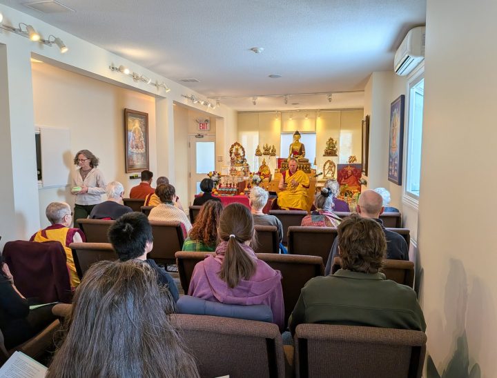 Meditation class in the shrine room at KMC Ottawa Meditation class in the shrine room at KMC Ottawa