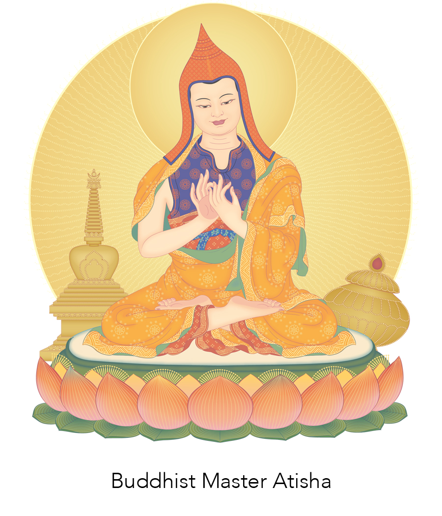 A drawing of Buddhist Master Atisha