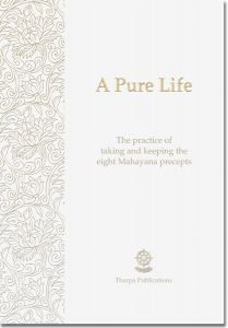Prayer Booklet, "A Pure Life", the practice of the taking and keeping of the eight Mahayana Precepts
