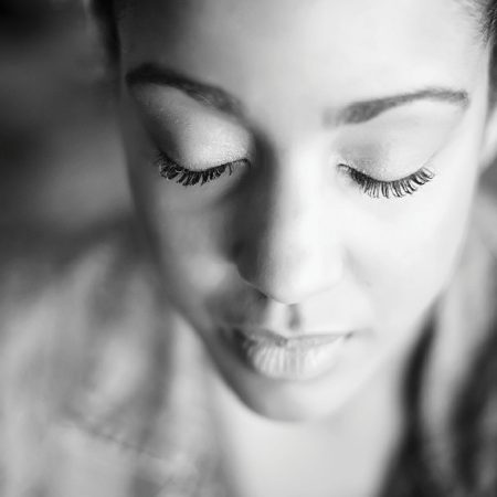 beautiful woman enjoying meditation