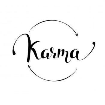 Karma encircled by arrows